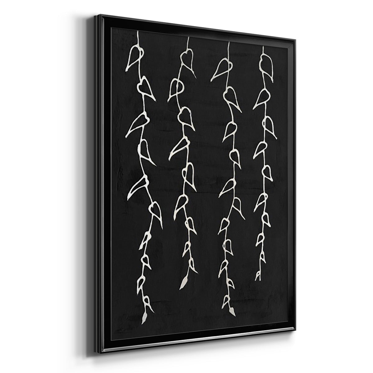 Ivory Vines II - Modern Framed Canvas Print
