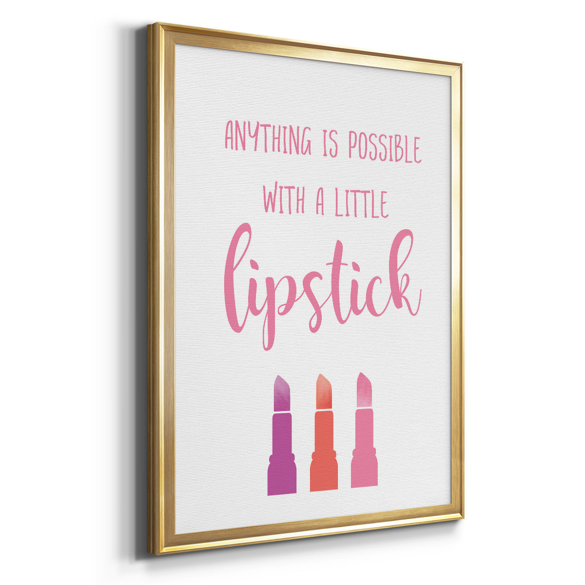 Little Lipstick - Modern Framed Canvas Print