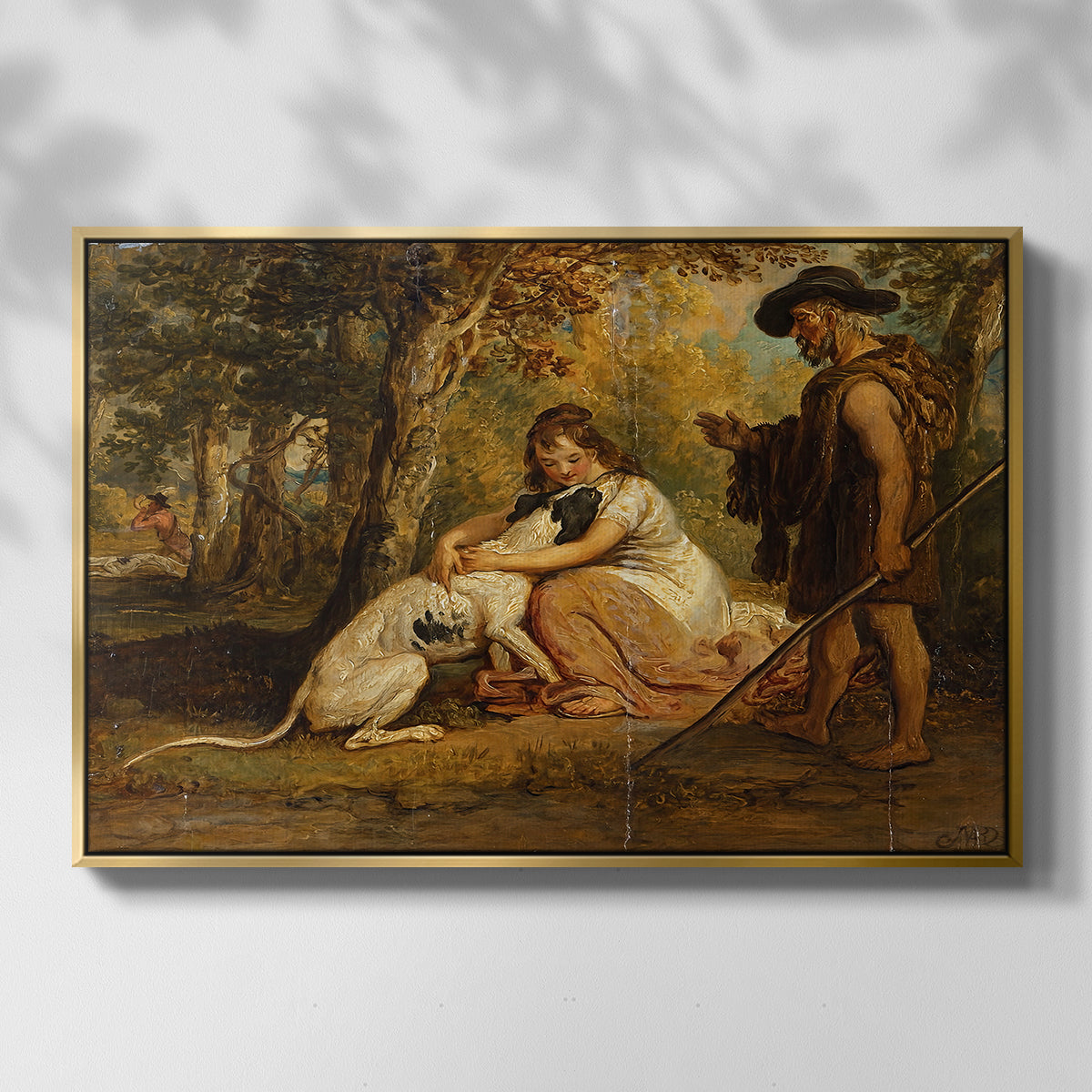 Measure for Measure, or The Biter Bit, 1840 - Floater Framed Canvas Print