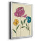 Colored Floral II - Modern Framed Canvas Print