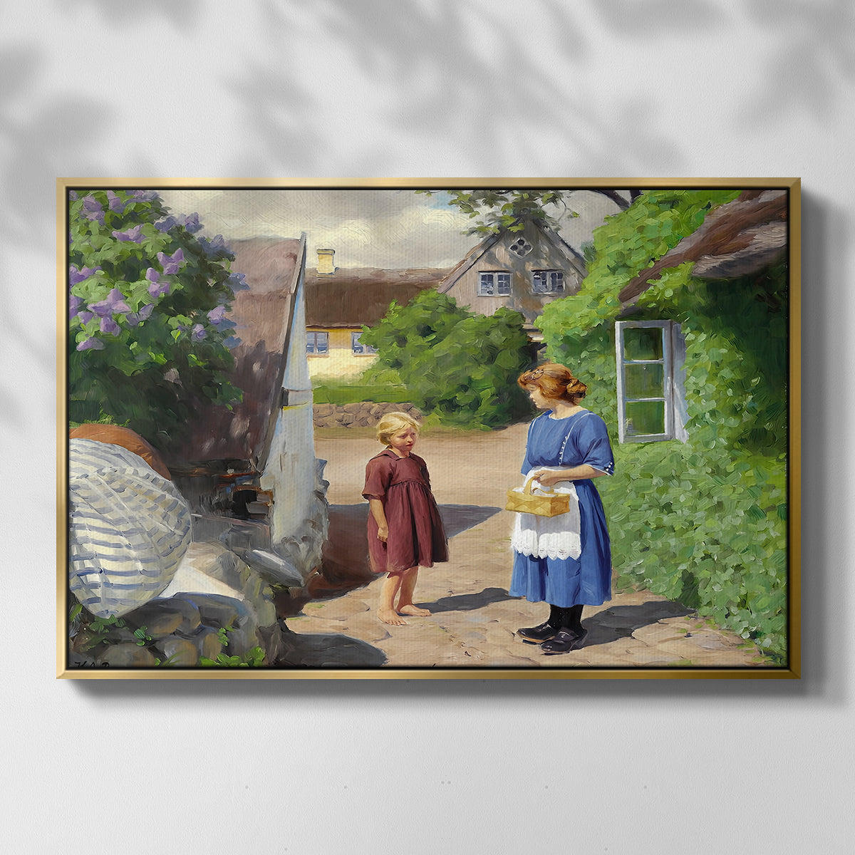 Summer Day in Jyllinge, 1922 - Floater Framed Canvas Print