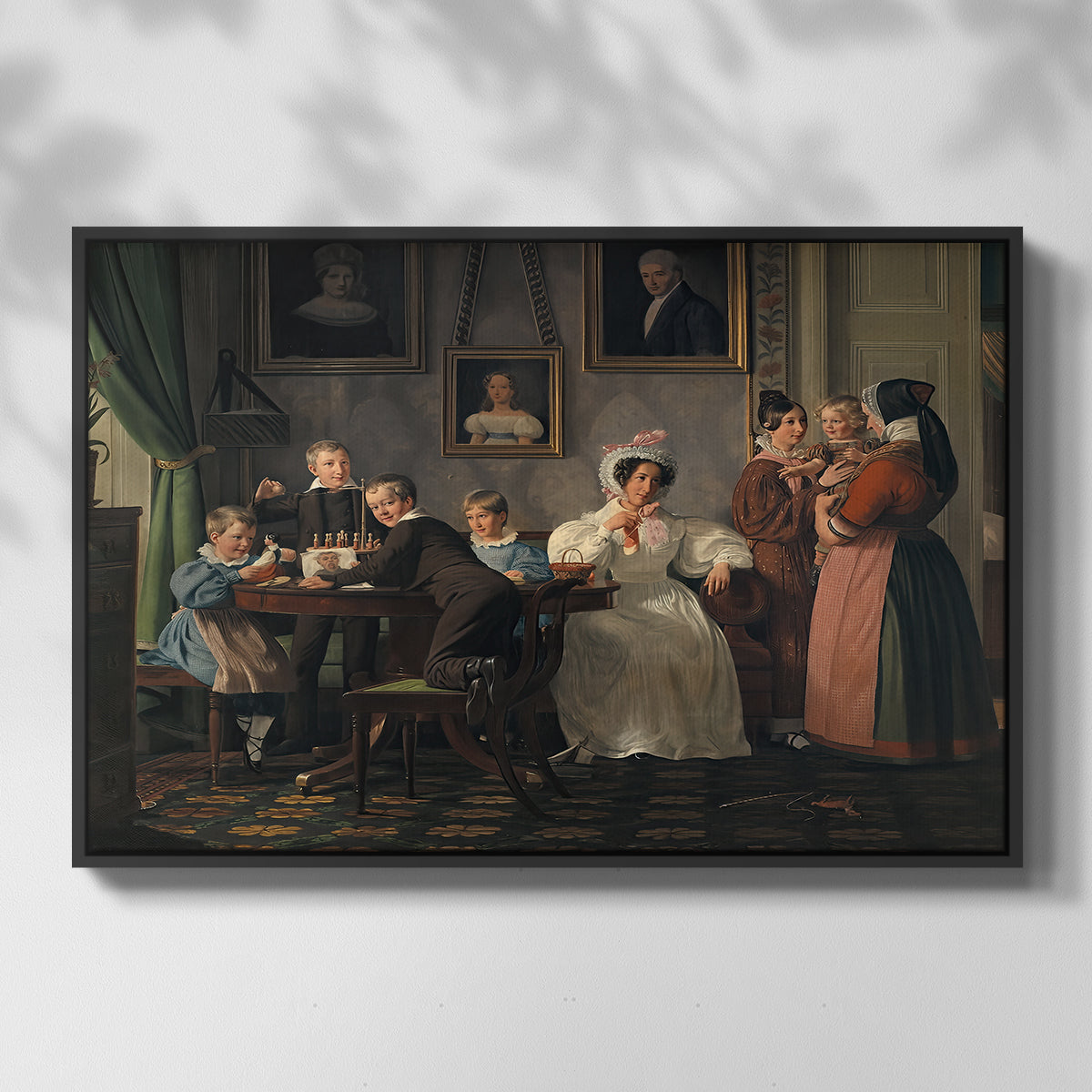 The Waagepetersen Family, 1836 - Floater Framed Canvas Print