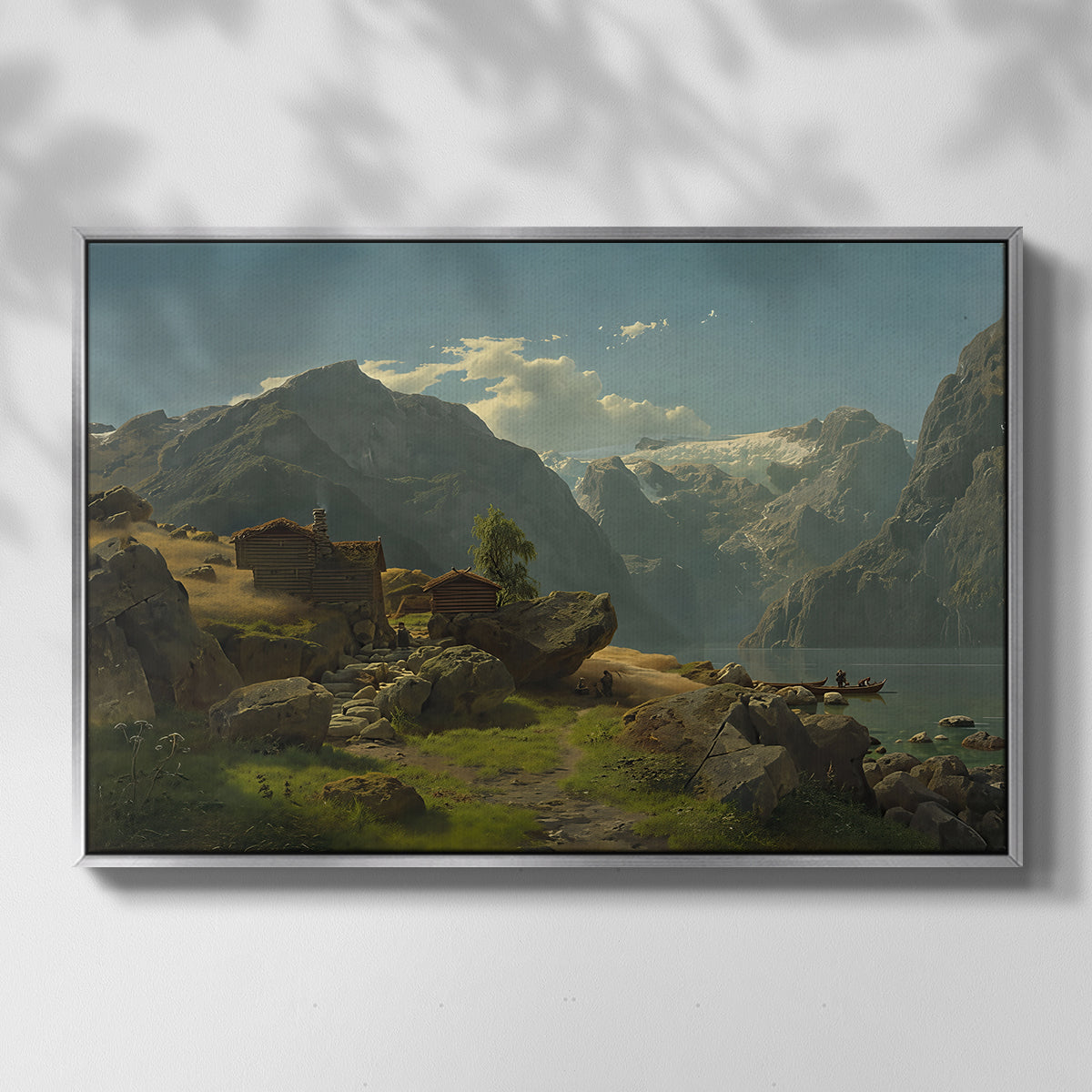Balestrand, 1848 - Floater Framed Canvas Print
