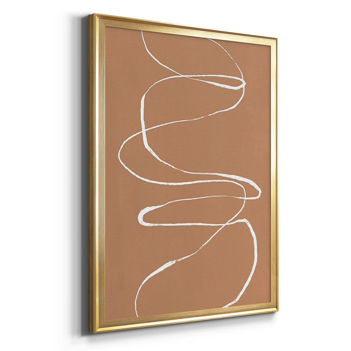 Terracotta Drift I - Modern Framed Canvas Print