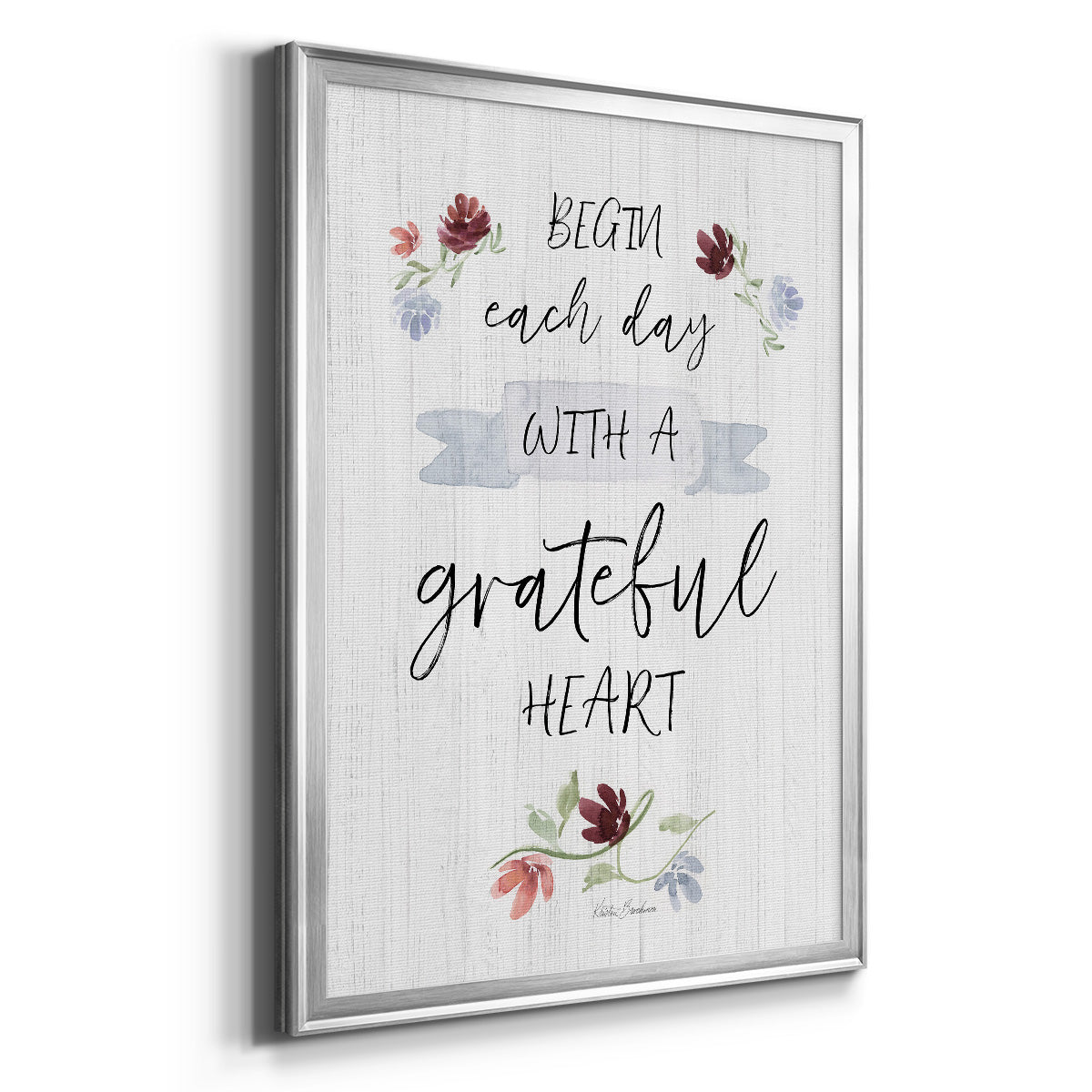 Grateful Heart - Modern Framed Canvas Print