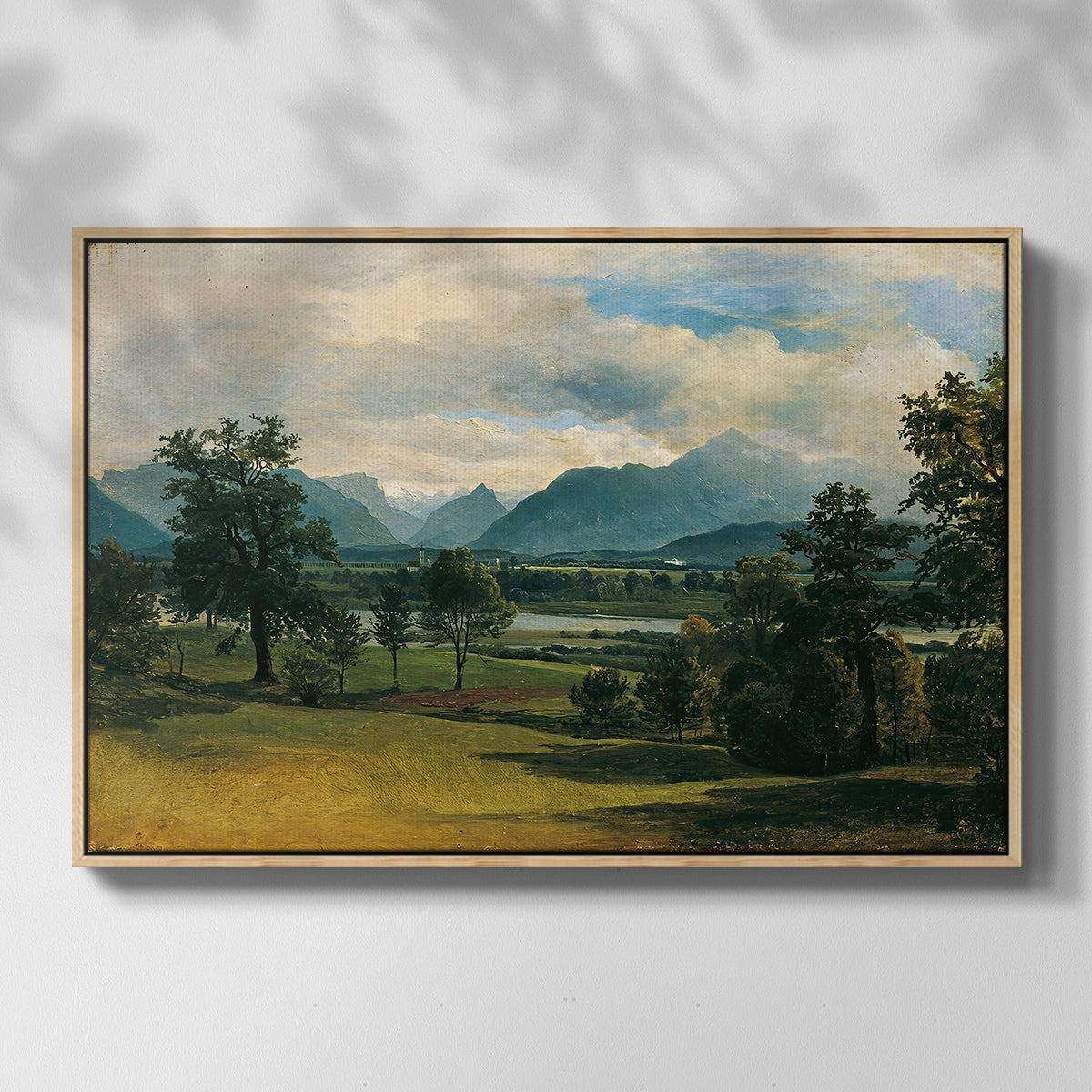 View of Liefering, 1830 - Floater Framed Canvas Print