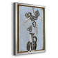 Graphic Flowers in Vase I - Modern Framed Canvas Print