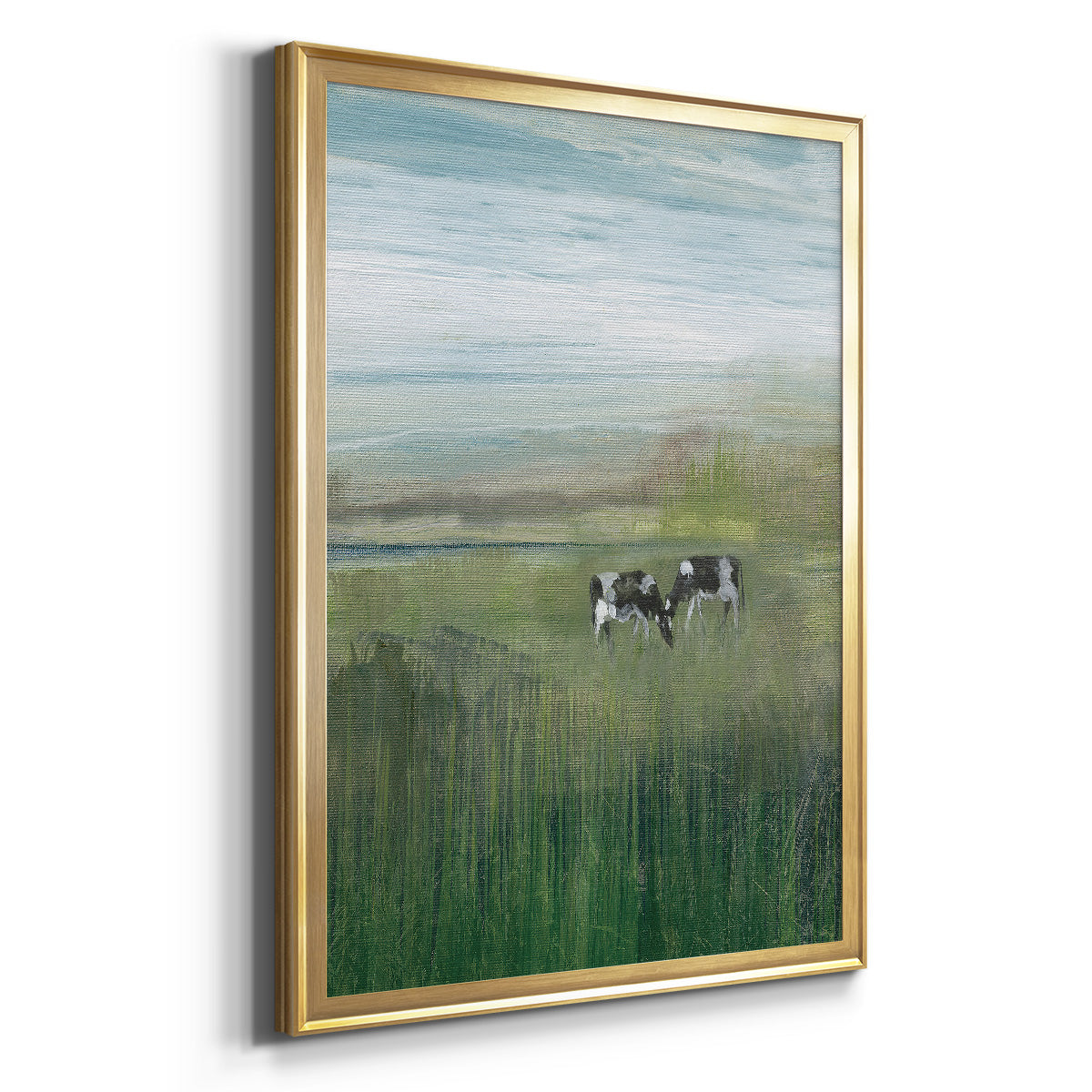 Out to Pasture I - Modern Framed Canvas Print