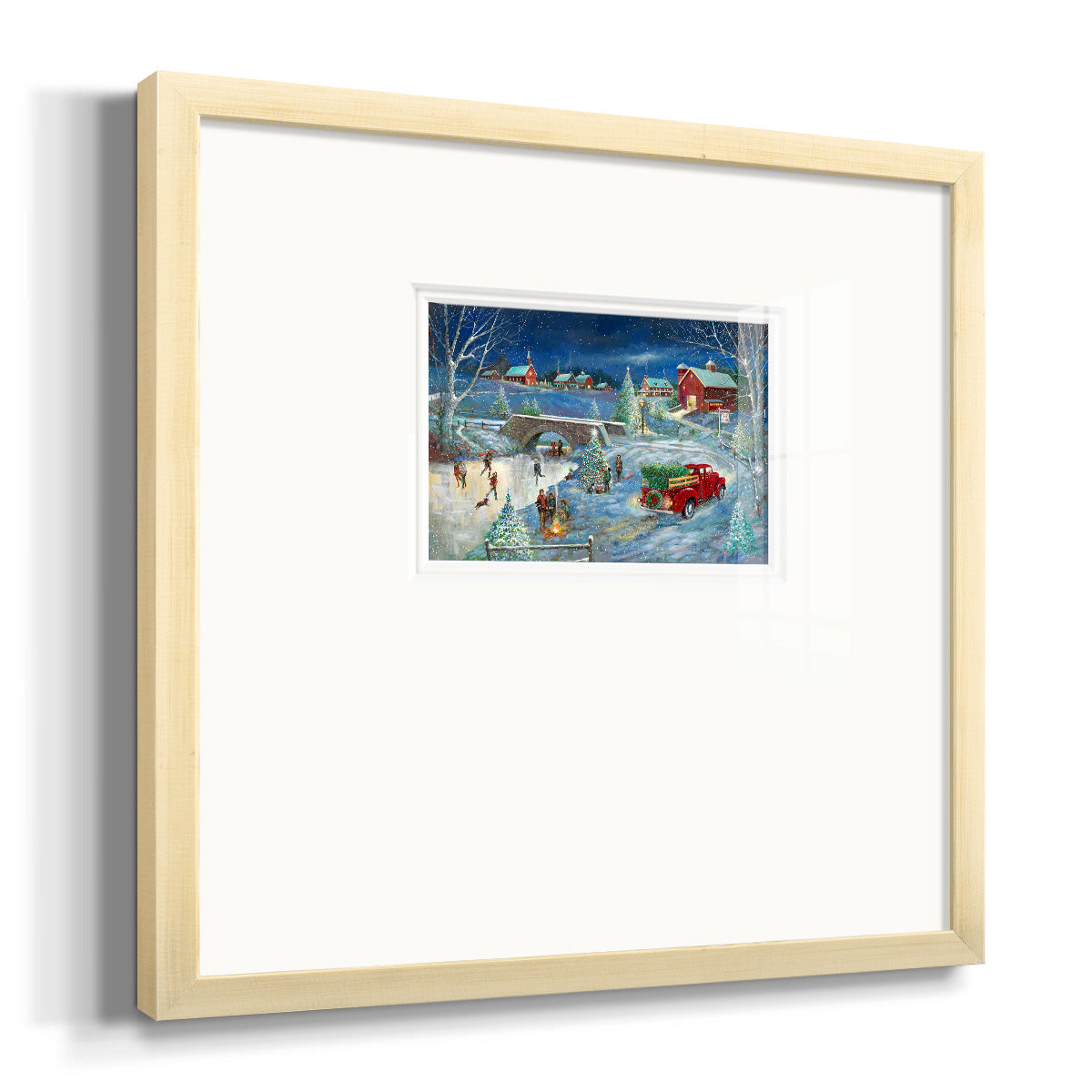 Warm Holiday Memories Premium Framed Print Double Matboard