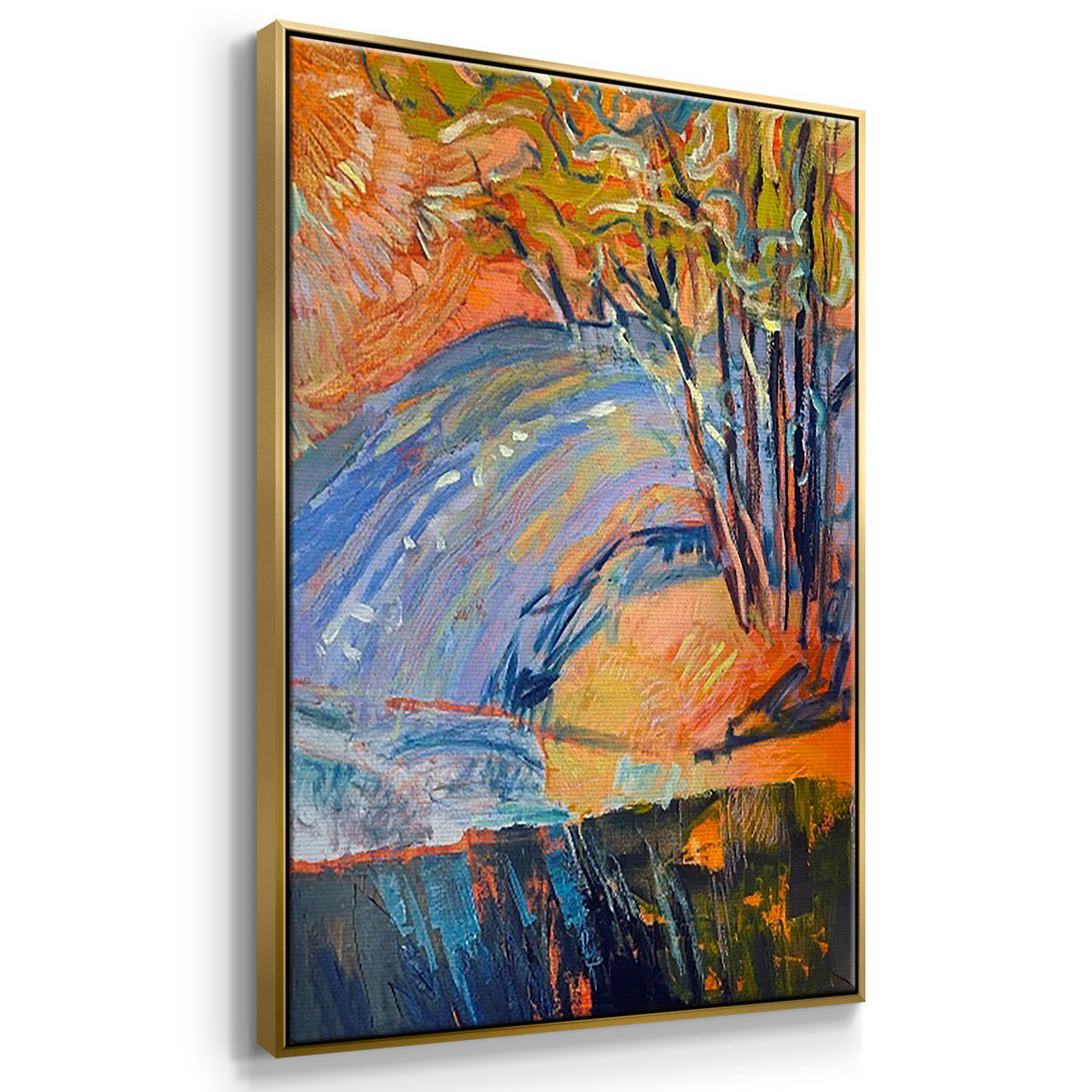 Cadmium Winter Solstice I - Framed Premium Gallery Wrapped Canvas L Frame 3 Piece Set - Ready to Hang