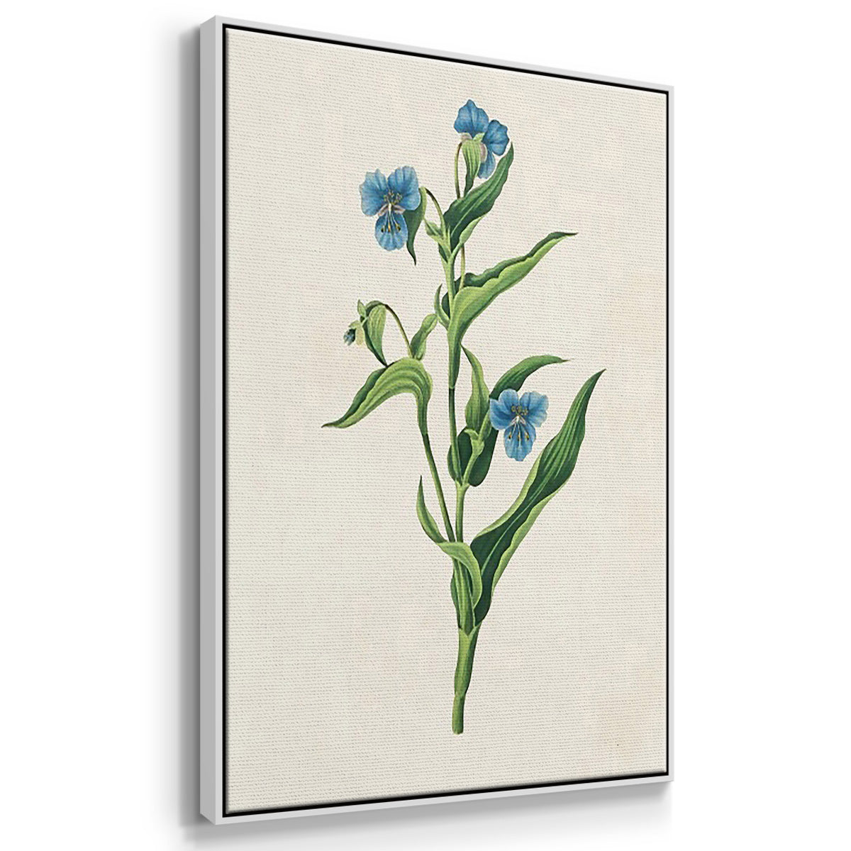 Flowers of the Seasons IV - Framed Premium Gallery Wrapped Canvas L Frame 3 Piece Set - Ready to Hang