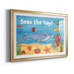 Cute Sea Creatures II - Modern Framed Art Print