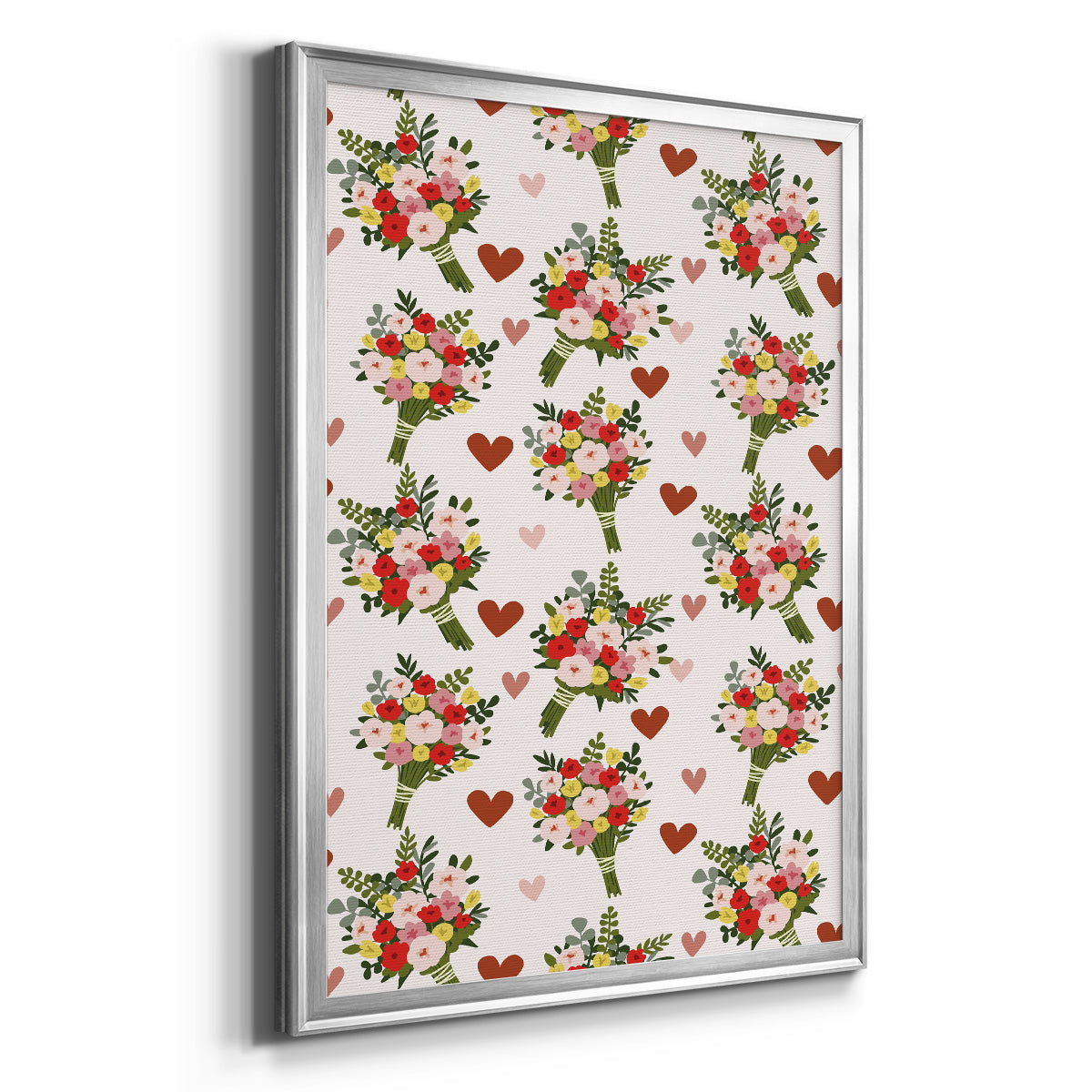 Darling Valentine Collection E - Modern Framed Canvas Print