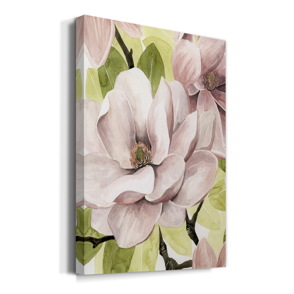 Blush Magnolia II Premium Gallery Wrapped Canvas - Ready to Hang