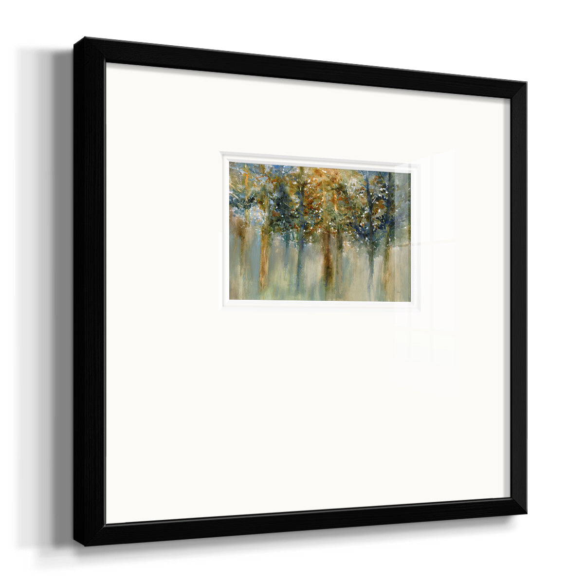 Rustic Leaves II- Premium Framed Print Double Matboard