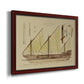 Antique Ship Plan VI Premium Framed Canvas- Ready to Hang