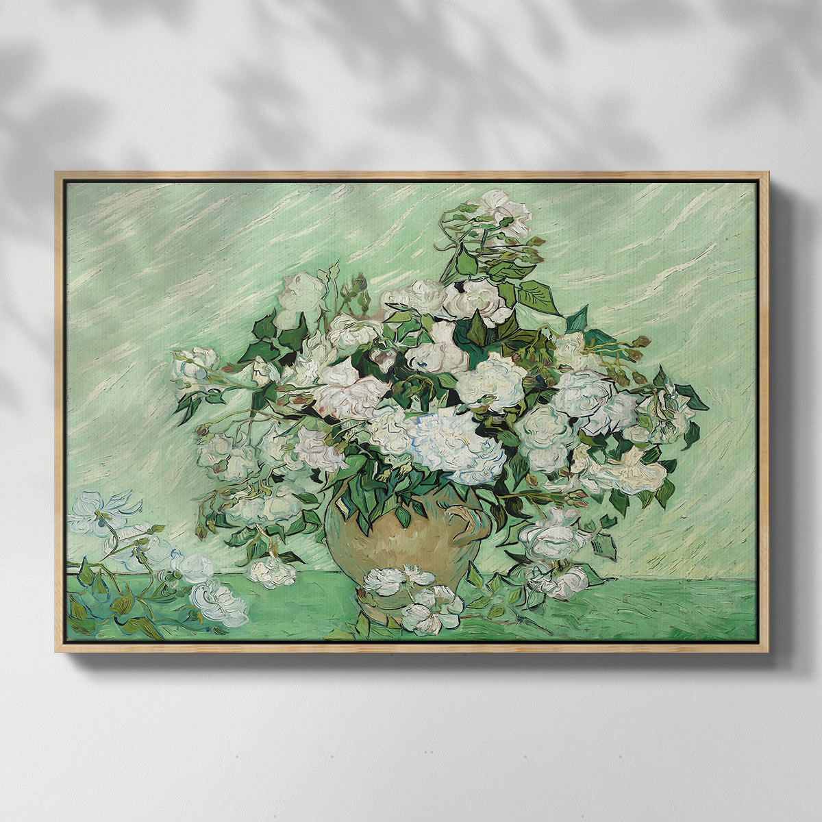 Roses, 1890 - Floater Framed Canvas Print