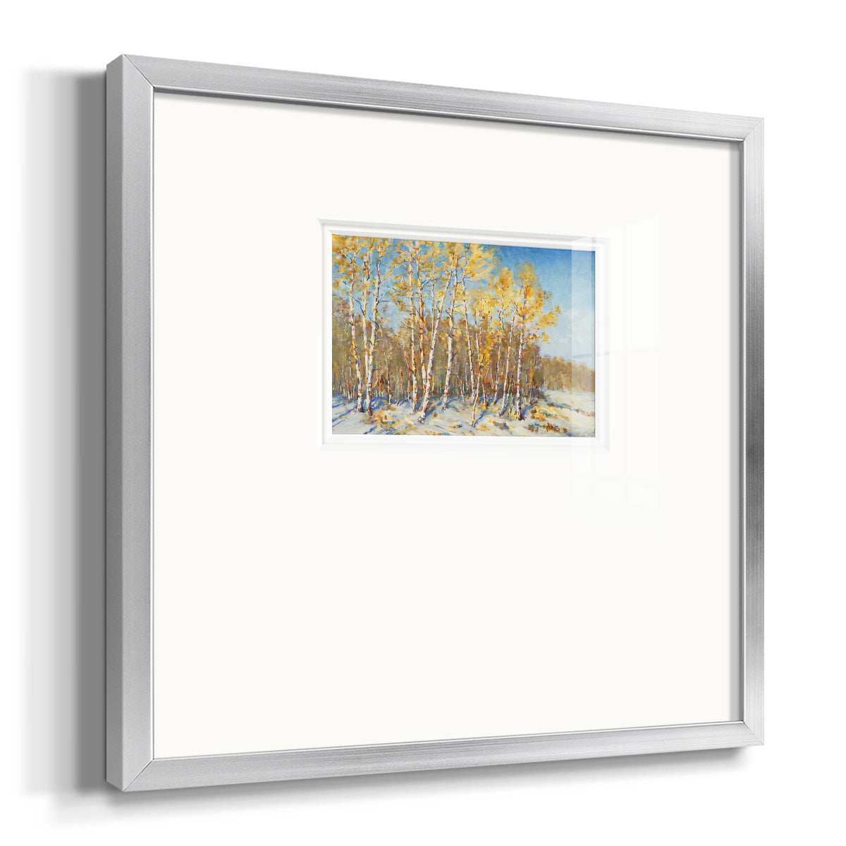 Autumn Trees Premium Framed Print Double Matboard