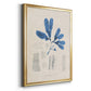 Blue Marine Algae VII - Modern Framed Canvas Print