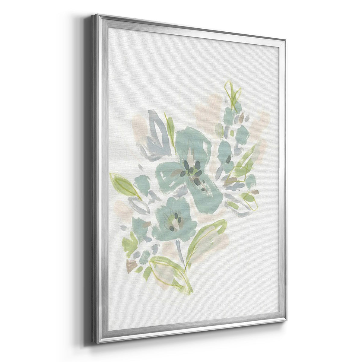 Seafoam Petals III - Modern Framed Canvas Print