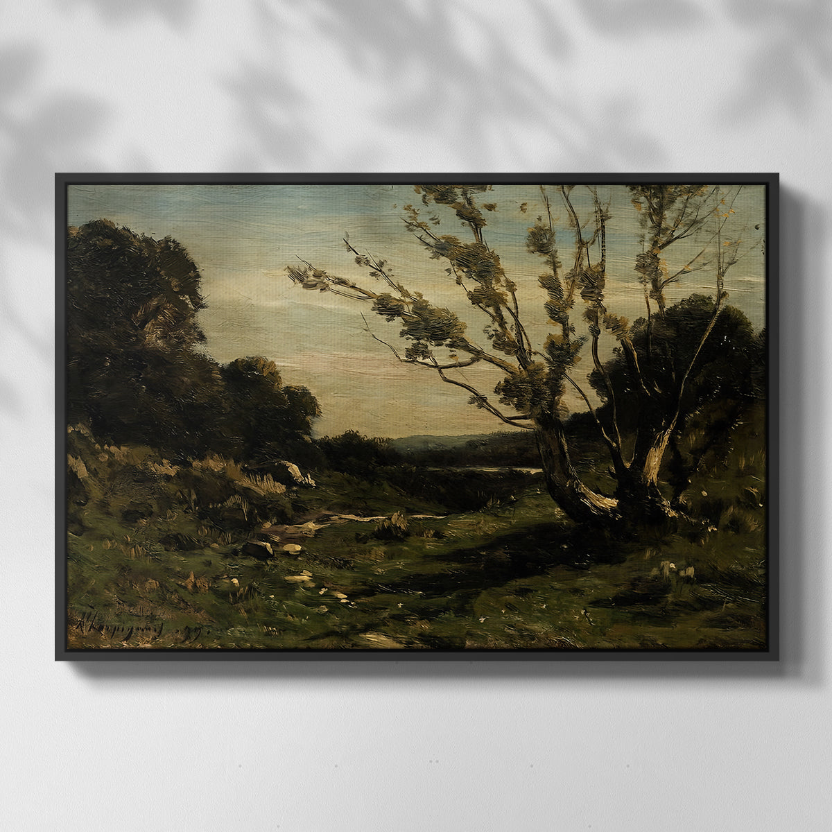 Morning in the Nievre, 1877 - Floater Framed Canvas Print