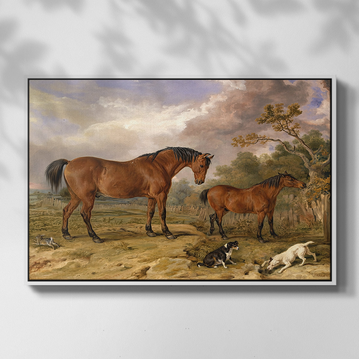 Portrait of Reformer, Blucher, Tory and Crib, Property of Rowland Alston, Esq., M.P., 1835 - Floater Framed Canvas Print