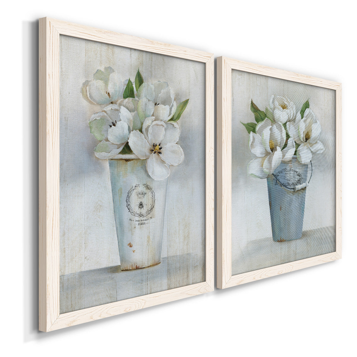 Fleuriste Francais I - Premium Framed Canvas 2 Piece Set - Ready to Hang