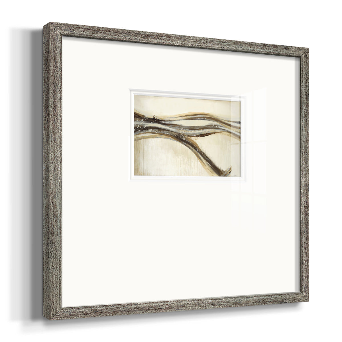 Catching a Metallic Wave- Premium Framed Print Double Matboard