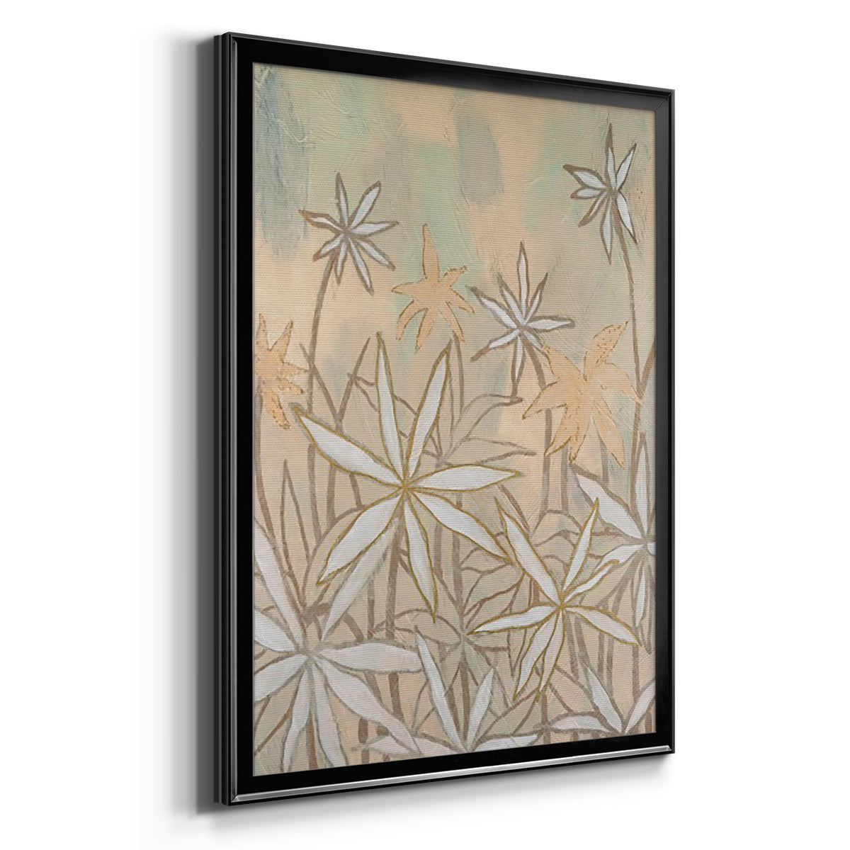 Embellished Starburst Bloom II - Modern Framed Canvas Print