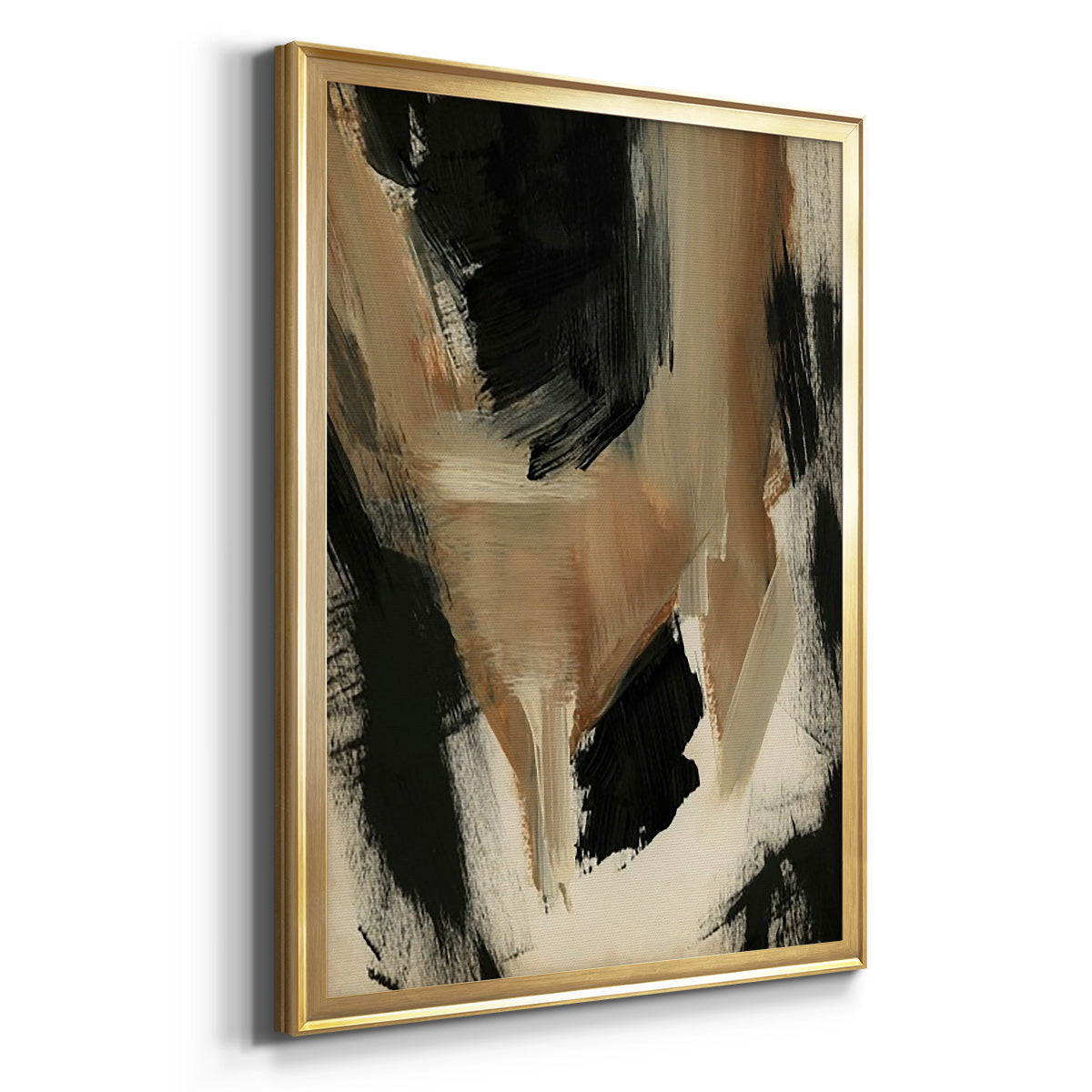 Baked Paintstrokes II - Modern Framed Canvas Print