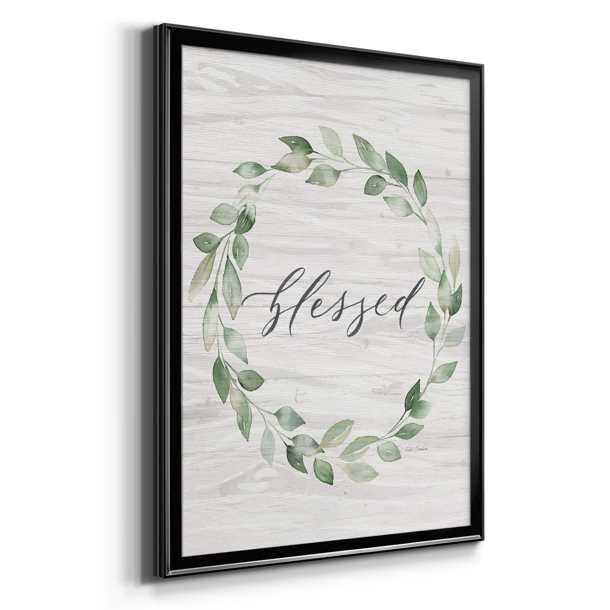 Blessed Wreath - Modern Framed Canvas Print