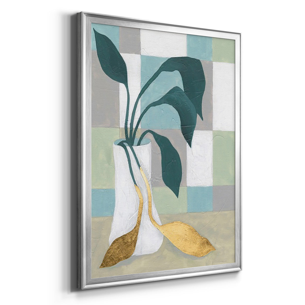 Plant Vased II - Modern Framed Canvas Print