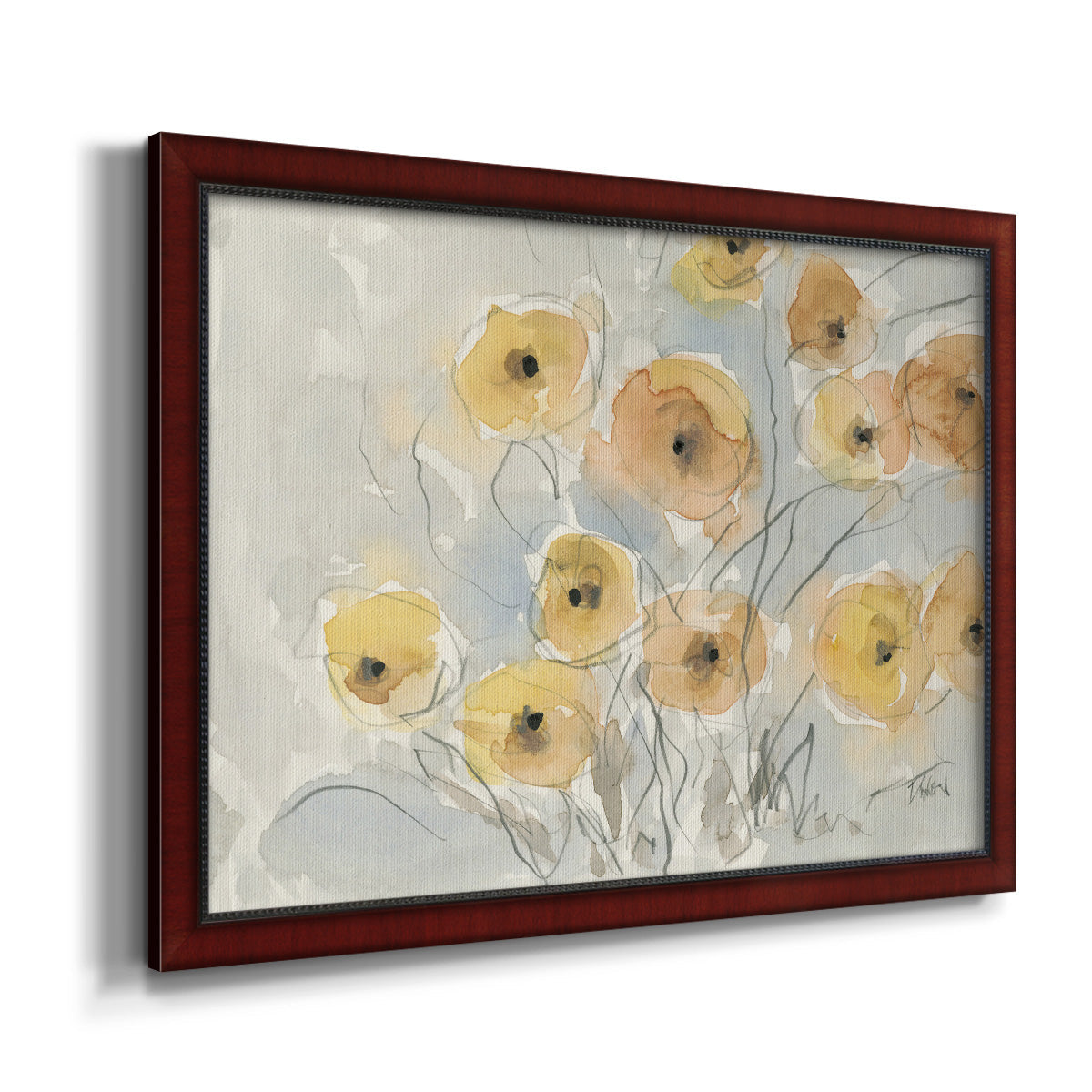 Sunset Poppies I Premium Framed Canvas- Ready to Hang