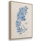 Blue Marine Algae I - Framed Premium Gallery Wrapped Canvas L Frame 3 Piece Set - Ready to Hang