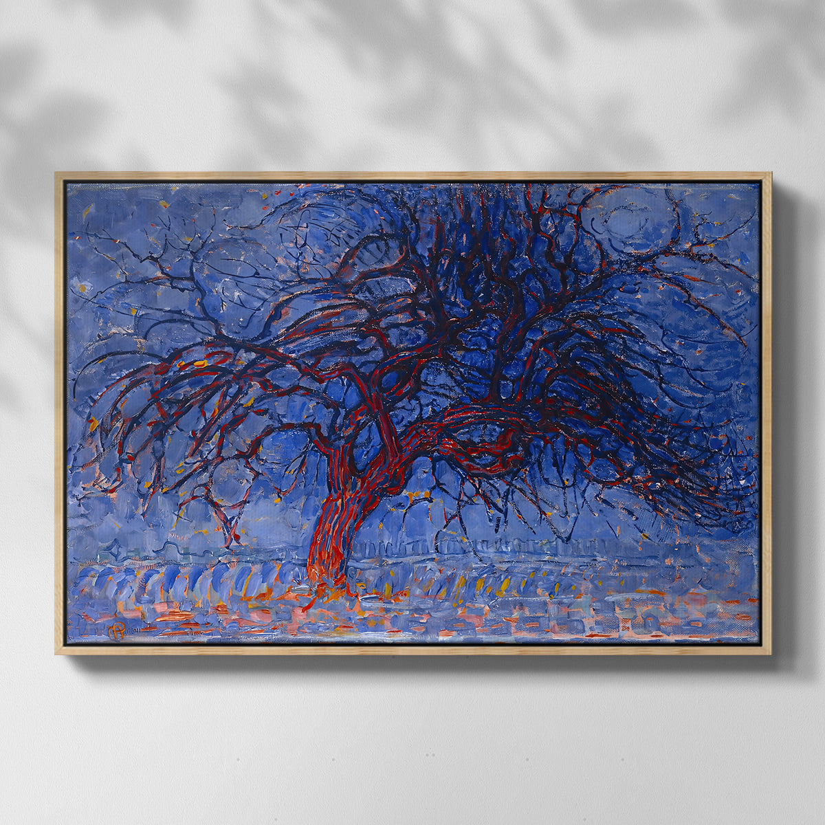 The Red Tree, 1909 - Floater Framed Canvas Print