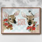 Deer Christmas Collection A - Framed Gallery Wrapped Canvas in Floating Frame