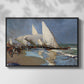 The Beach at Valencia, 1908 - Floater Framed Canvas Print