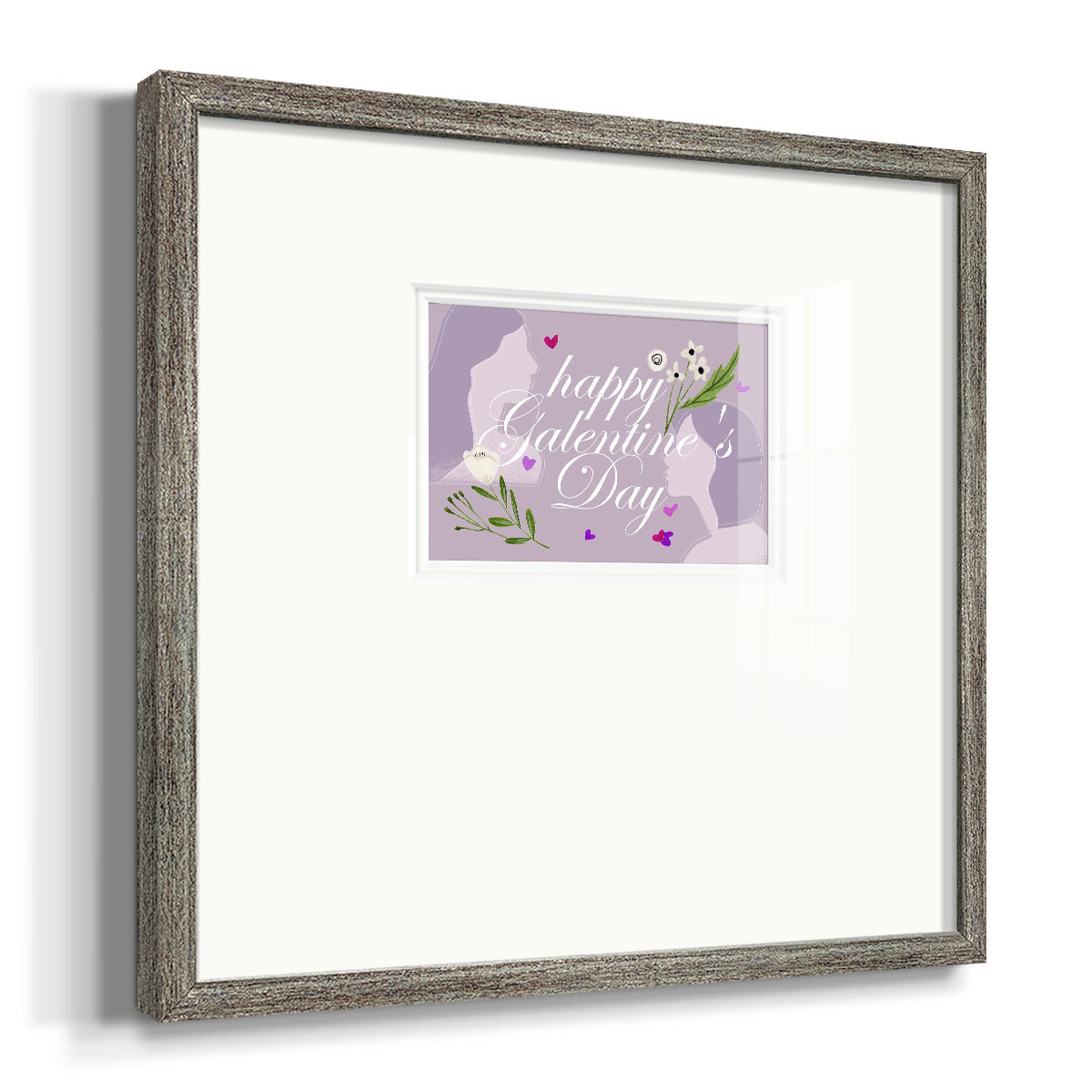 Happy Galentine's Day Collection A Premium Framed Print Double Matboard