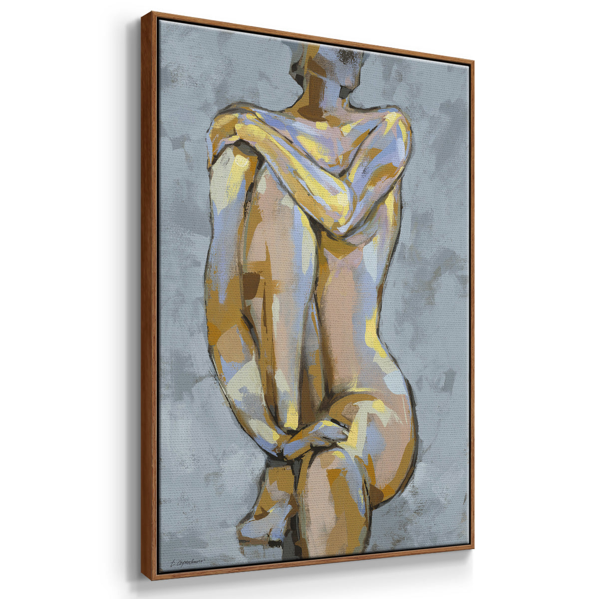 Grey Maiden I - Framed Premium Gallery Wrapped Canvas L Frame - Ready to Hang