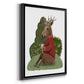 Latte Moose in Sweater - Modern Framed Canvas Print