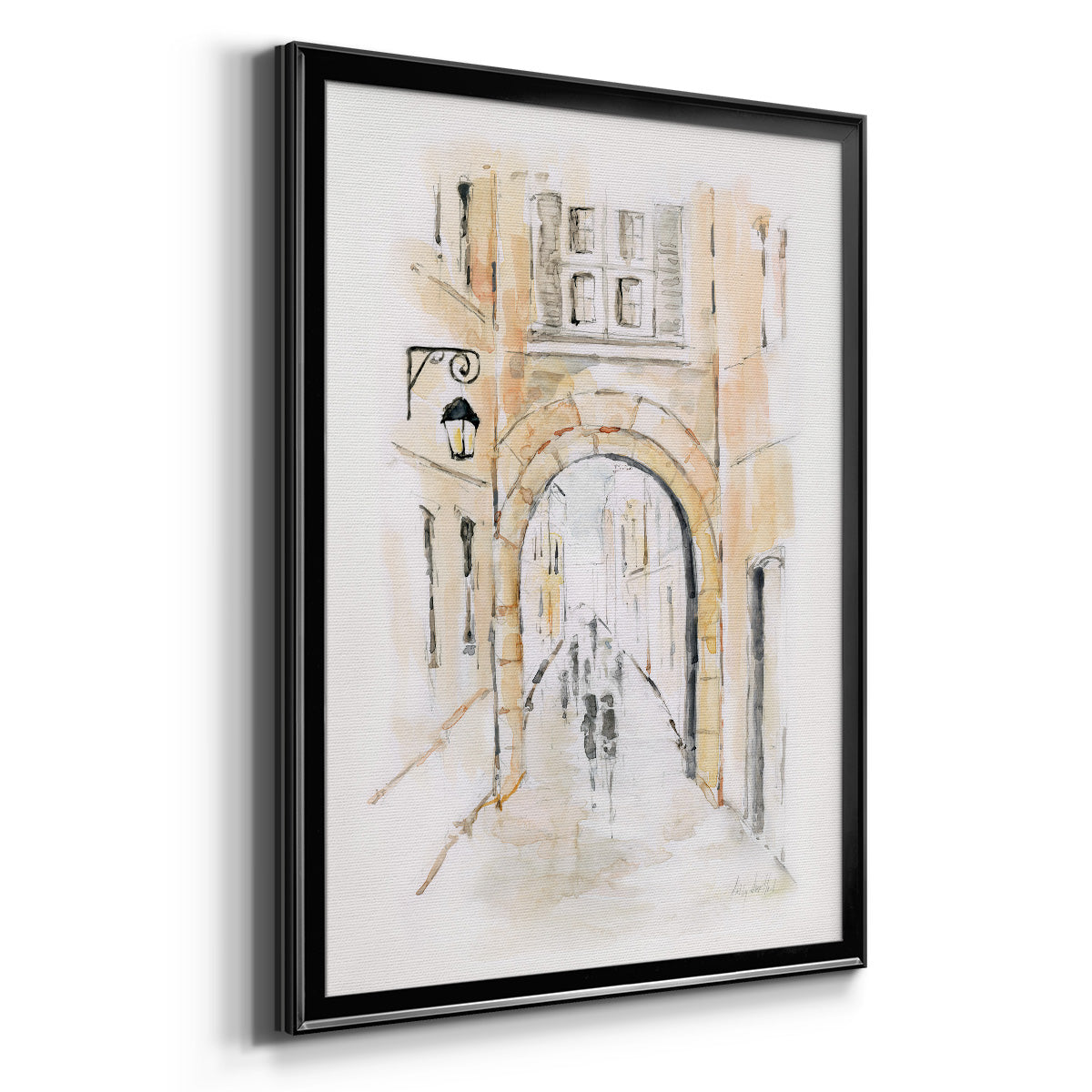 Venice Market Day II - Modern Framed Canvas Print