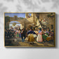 Romans Gathered for Merriment at an Osteria, 1839 - Floater Framed Canvas Print