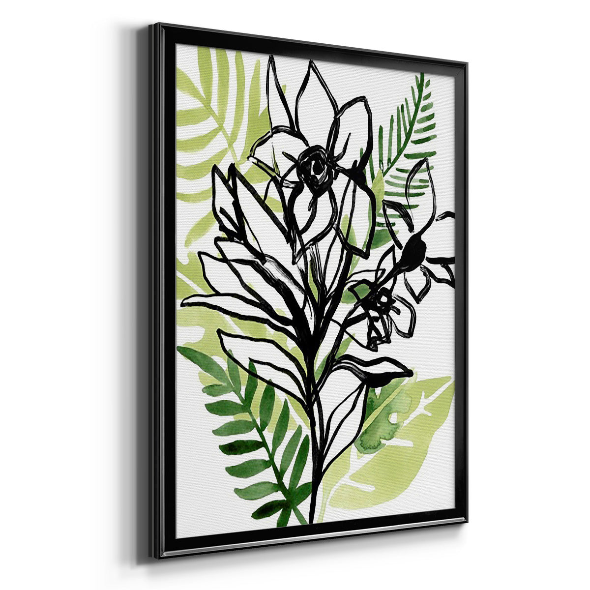 Tropical Sketchbook II - Modern Framed Canvas Print