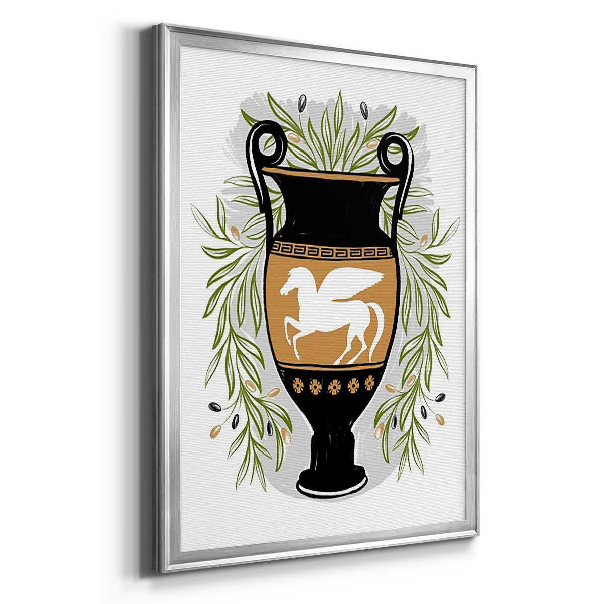 Greek Vases III - Modern Framed Canvas Print