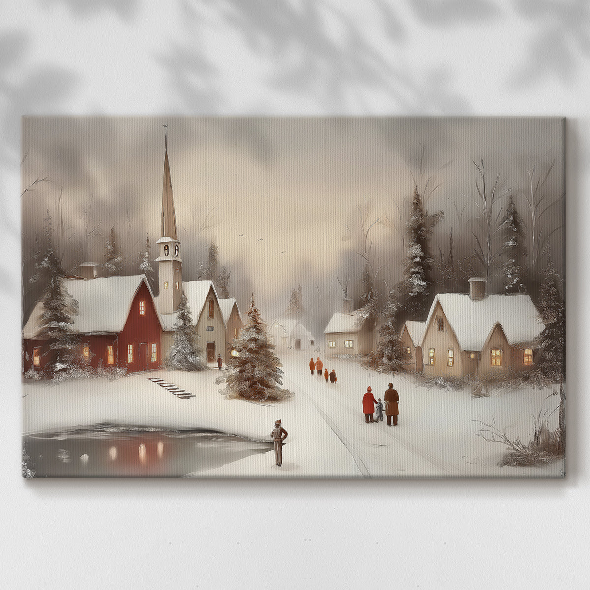 Snow of Gilded Blessing - Canvas Art Print