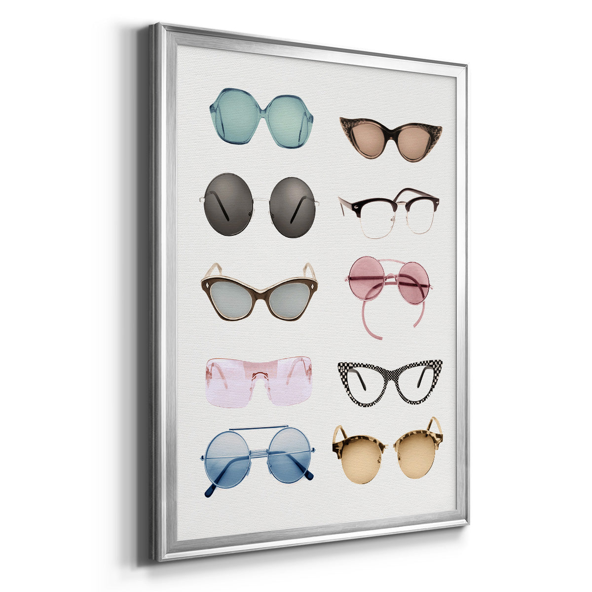 Vintage Glasses II - Modern Framed Canvas Print