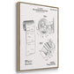 Toilet Paper Patent I - Framed Premium Gallery Wrapped Canvas L Frame 3 Piece Set - Ready to Hang