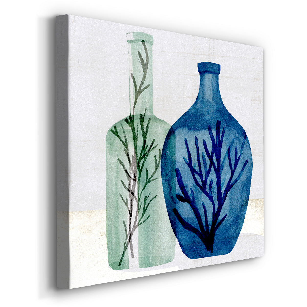 Sea Glass Vase I - Canvas Art Print