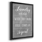 Laundry Schedule - Modern Framed Canvas Print