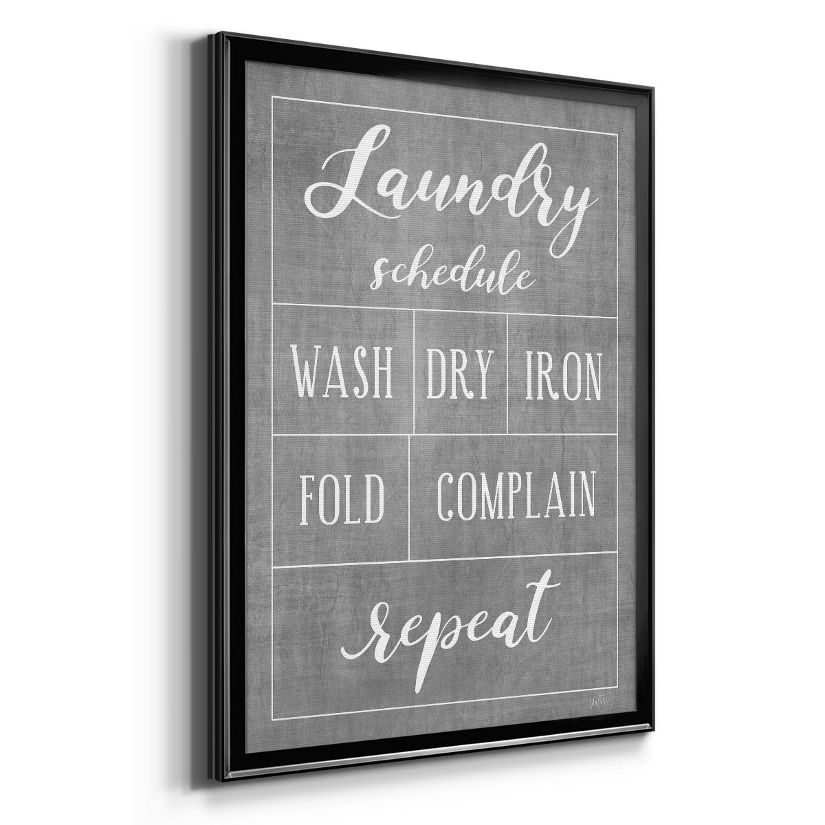 Laundry Schedule - Modern Framed Canvas Print